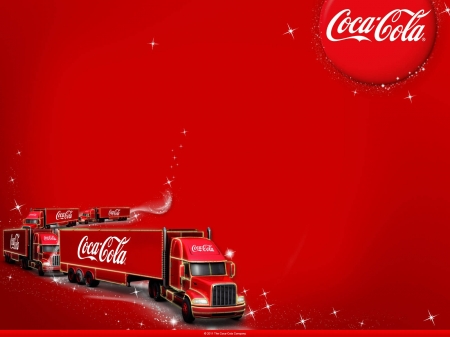 coca cola truck - truck, cola, stars, coca