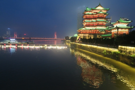 Pavilion of Prince Teng - China - Gan river, Architrcture, China, cutyscapes, bridge