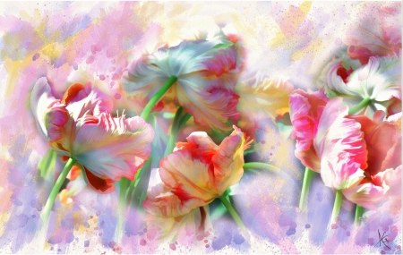 Abstract Flowers - abstract, Flower, Tulip, Pic