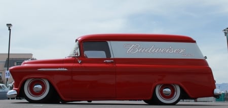 1956 Chevy Panel - classic, bowtie, gm, red