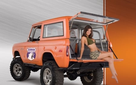 Bronco Babe - Orange, Ford, Suv, Model