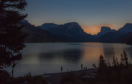 Wyoming sunset - lake, forest, cool, fun, sunset, nature, mountain