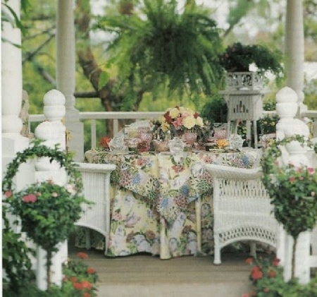 tea time on veranda - architecture, tea time, veranda, house