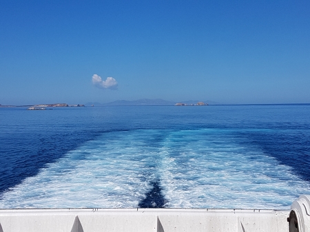 Greece - sky, ferry, sea, blue