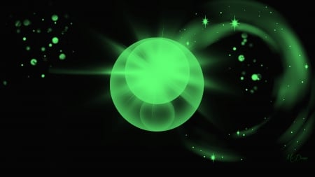 Goling Nuclear - globe, Firefox Persona theme, green, stars, shine