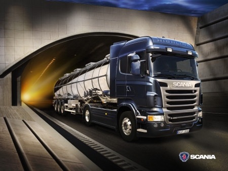 scania tanker - scania, tanker, tunnel, truck