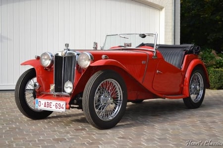 1947 MG TC - tc, car, red, mg, old-timer