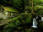 Small Waterfall near Moulin, France