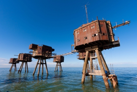 rusty and abandoned - rusty, water, abandoned, sky