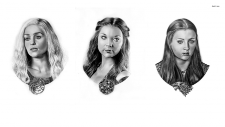 game of thrones - women, thrones, game, queens