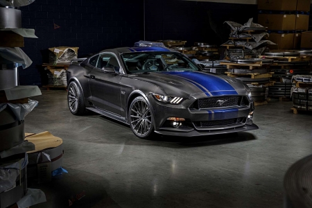 Carbon Fiber S550 - ford, blue stripe, garage, carbon