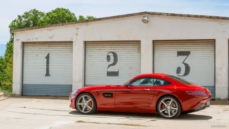 2016 Mercedes-AMG GT - sports, gt, amg, car, red, mercedes