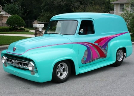 1953 Ford F-100 Panel Van Pro Street - lowrider, street, van, ford, car, old-timer, f-100, panel, pro