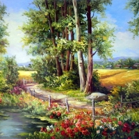 lovely painting landscape