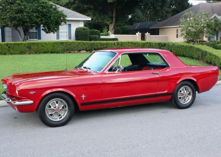 1966 Ford Mustang Coupe - coupe, car, muscle, red, mustang, old-timer, ford