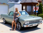 1966 Chevy El Camino 400 Small Block and Girl