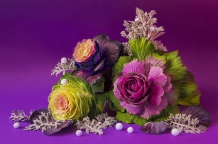 Flowers composition - flowers, pretty, colorful, purple, beautiful, lovely, still life, composition