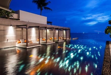 Resorts and spa - hotel, ocean, evening, thailand