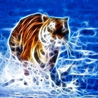 Beautiful Fractal Tiger