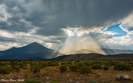 National Park in Nevada, USA - clouds, mountains, desert, America