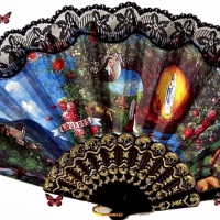 Our Lady Of Loudes Hand Fan Spain