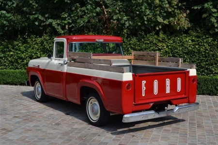 Ford F-100 1960 - pickup, red, truck, old-timer, ford, f-100