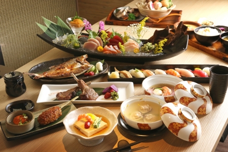 Japanese Cuisine - soup, seafood, tofu, rice, meat, sushi, japan, fish, food, cuisine