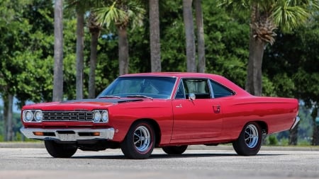 1968 Plymouth Road Runner 426 Hemi Coupe - 426, road, runner, plymouth, coupe, car, muscle, old-timer, red, hemi