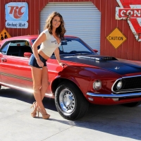 1969 Ford Mustang Mach 1 Q Code 428 Cobra Jet Marti Report Rare Big Block and Girl
