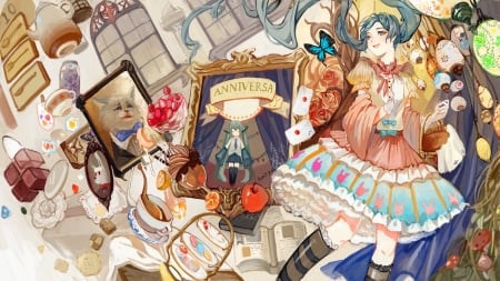 Lolita fashion - anime, dress, food, girl, hatsune miku, sweet, cat, manga, stuff, lolita fashion, cookies, luminos