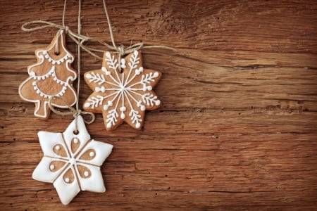 gingerbread christmas - christmas, gingerbread, snowflake, tree