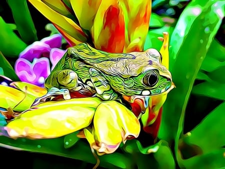 PRETTY FROG - frog, fractal, pretty, abstract