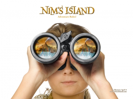 Nim's Island - actress, nims island, movie, glasses, girl, abigail breslin, poster