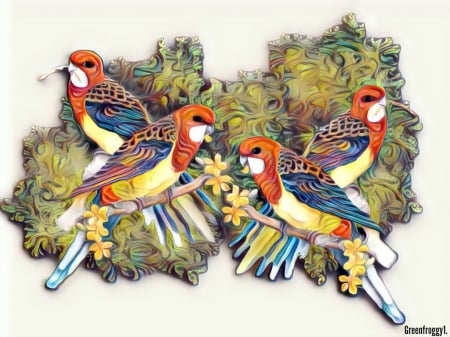 FRACTAL BIRDS - fractal, abstract, birds, art