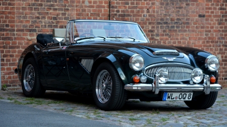 Austin-Healey 3000 MKIII  - black, Austin Healey 3000, collections, car, convertible, cabriolet