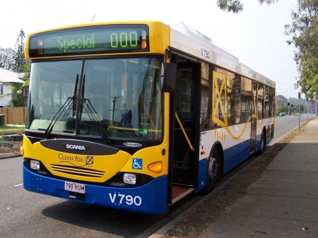 scania - bus, scania, street, brisbane