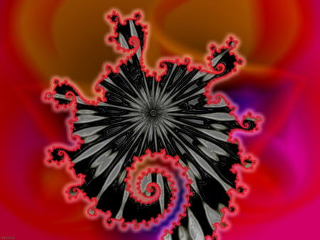 fractal_of_the_night - red, artwork, abstract, night, crazy, druffix, fractals, fractal, colorful