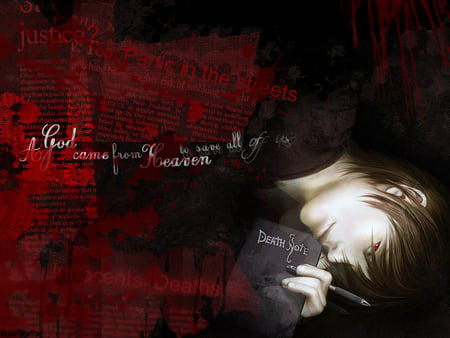 kira! my god! - kira, death note, death, note