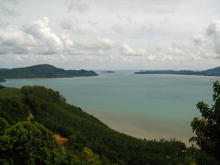 View from Phuket, Thailand - phuket, thailand, ocean, mountain