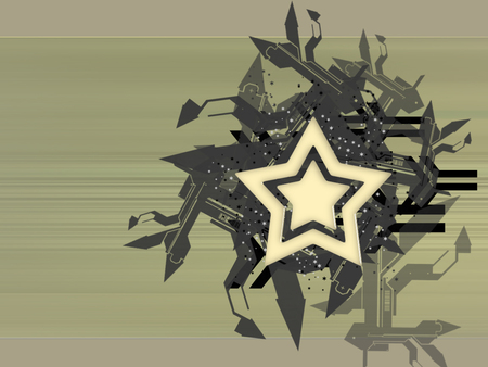 Army - black, yellow star, dark green, green star