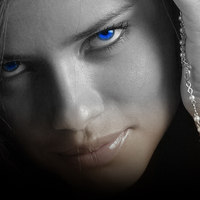 Andriana Dark with Blue Eyes