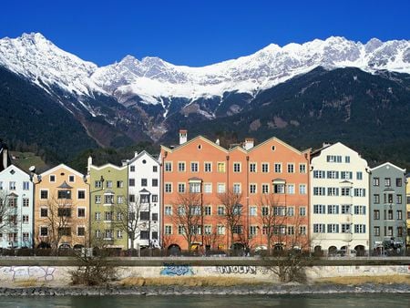 Innsbruck, Austria - houses, austria, mountain, snow