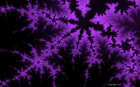 Pink Frost - black, snowflake, fractals, frost, color, pink, fractal