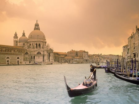 Grand Canal, Venice - boat, canal, city, gondola, architecture