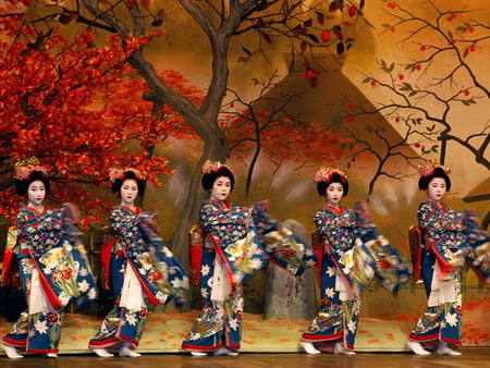 Japanese dance - costume, dance, japan, traditional, japanese