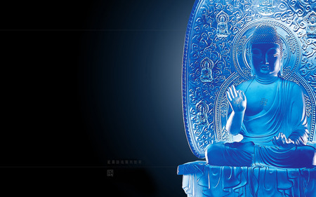 Budda. - abstract, blue, 3d, photography