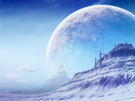 White Desert - sphere, cool, blue