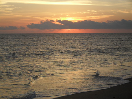 The Day Begins - sunrise, beach, sky