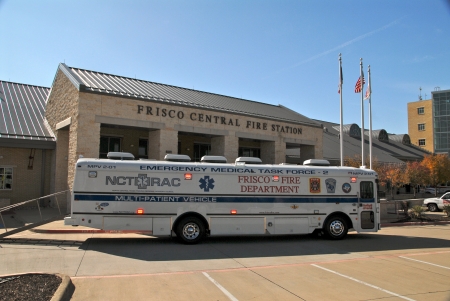 frisco ambulance bus - fire, ambulance, bus, department, frisco