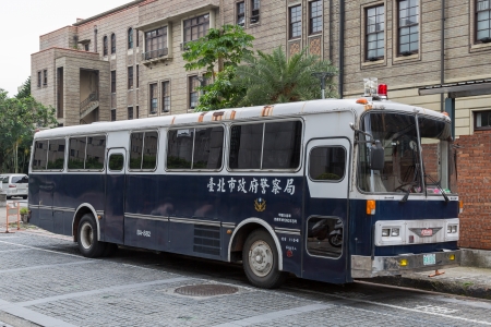 taipei taiwan police bus - bus, taiwan, taipei, police